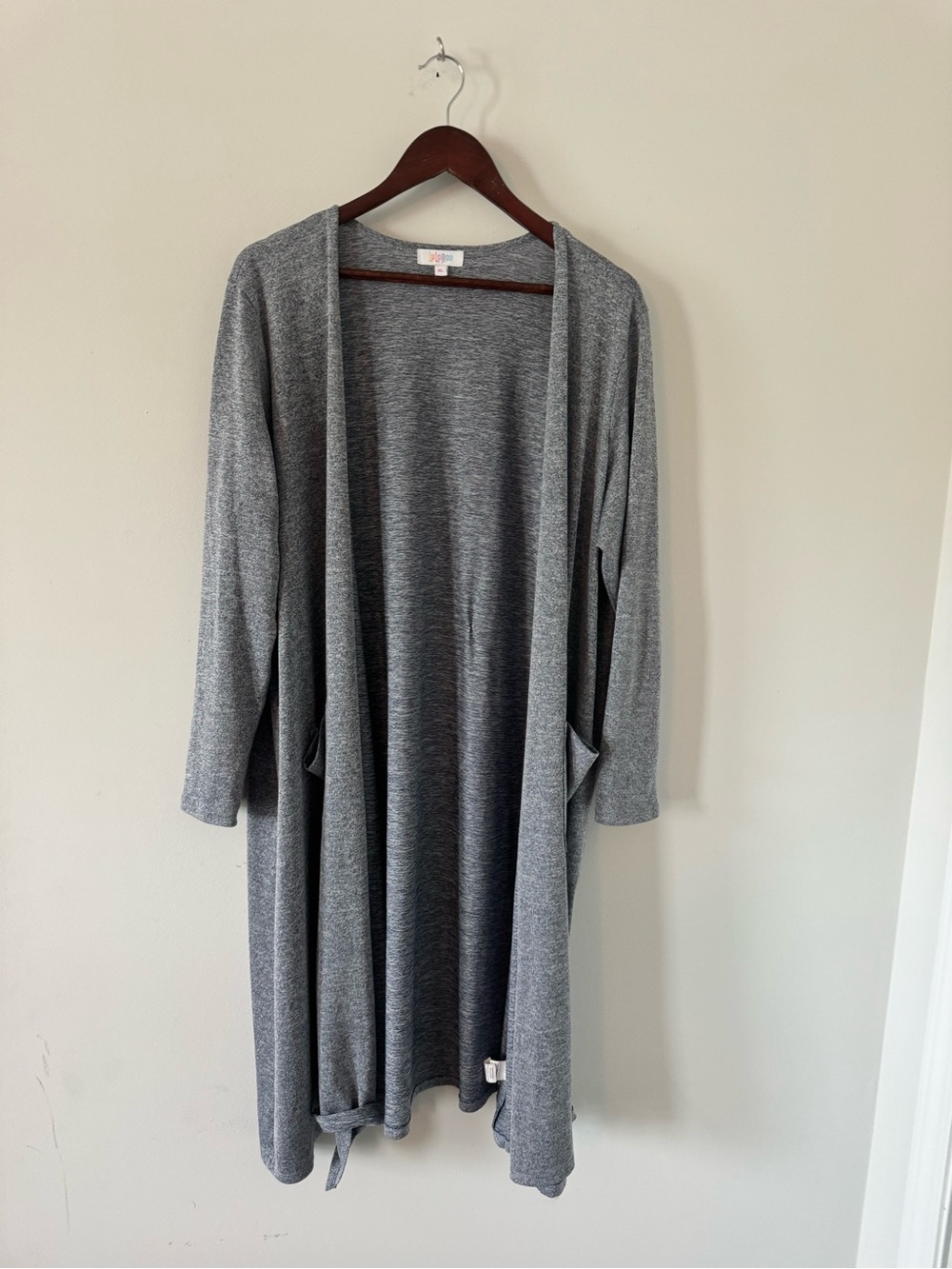 LuLaRoe Open-Front Long Duster Cardigan - Gray